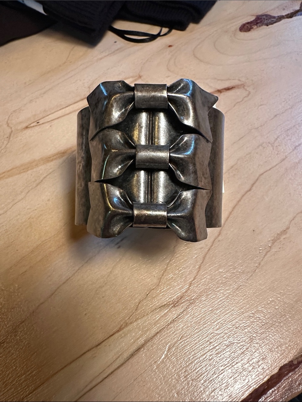 Dannijo silver bow cuff bracelet